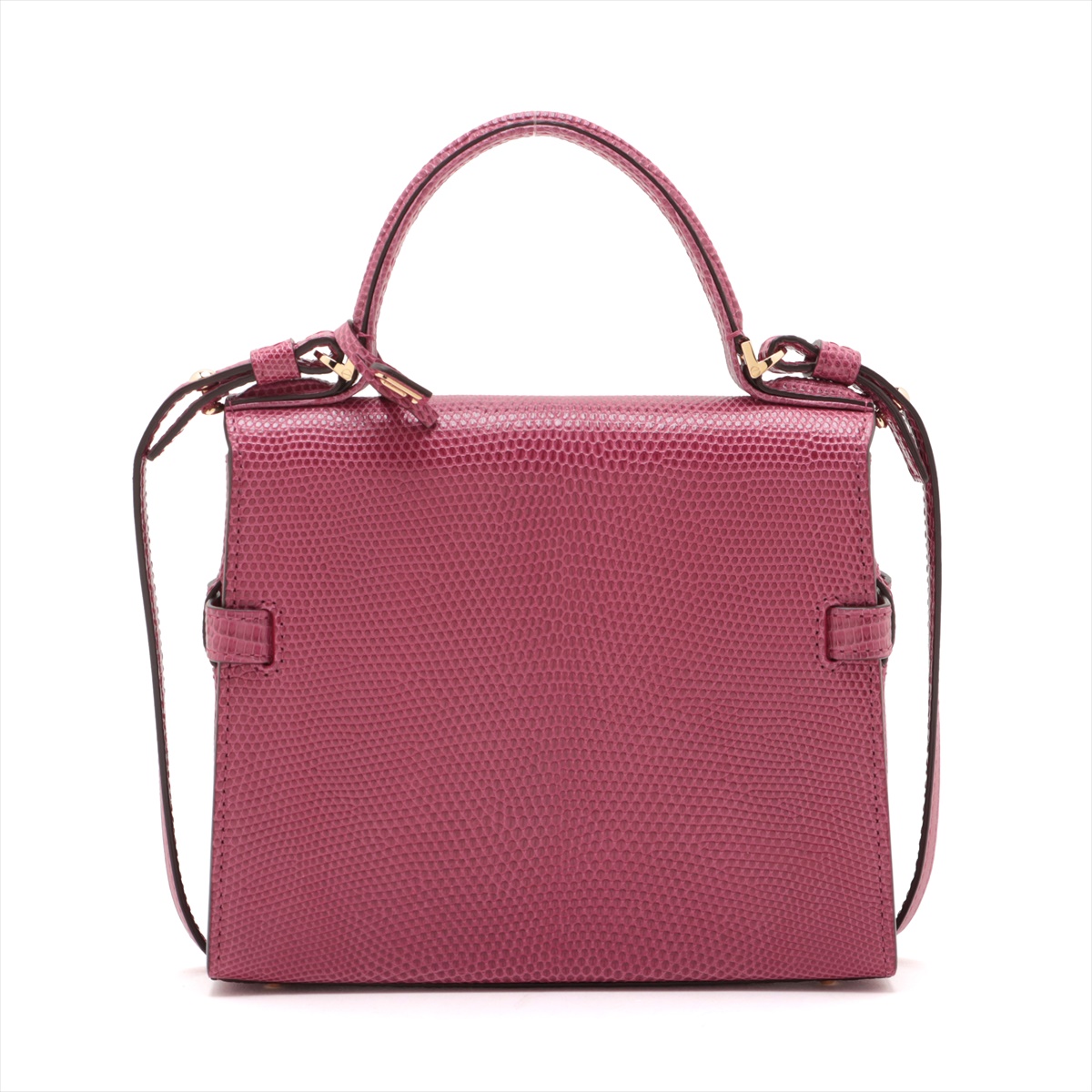 デルボー DELVAUX ボルティモア ハンドバッグ 2way レザー パープル