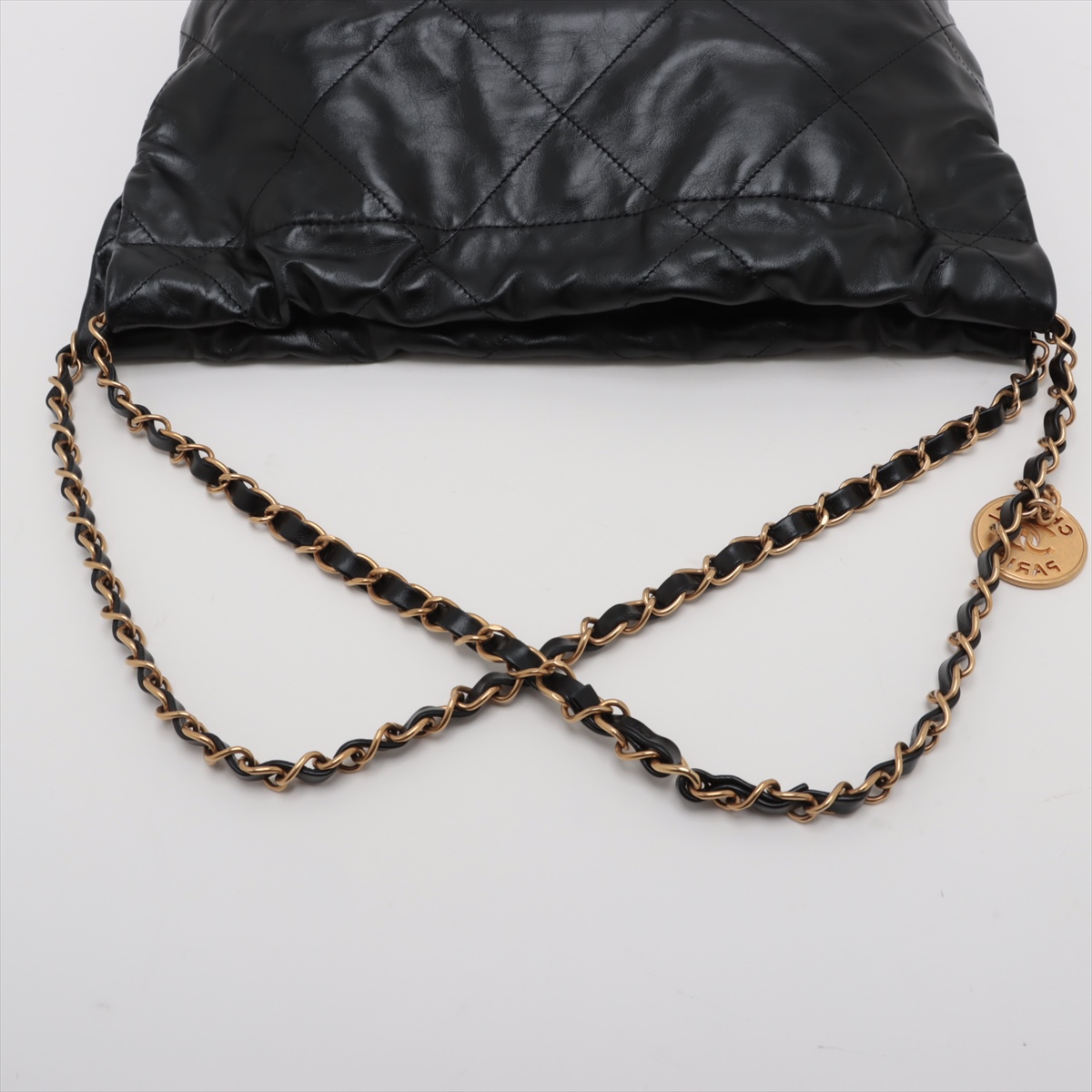 CHANEL CHANEL22 スモール ショルダーバッグ AS3260 シャネル シャネル22 スモール シアリング エイジド ラムスキン