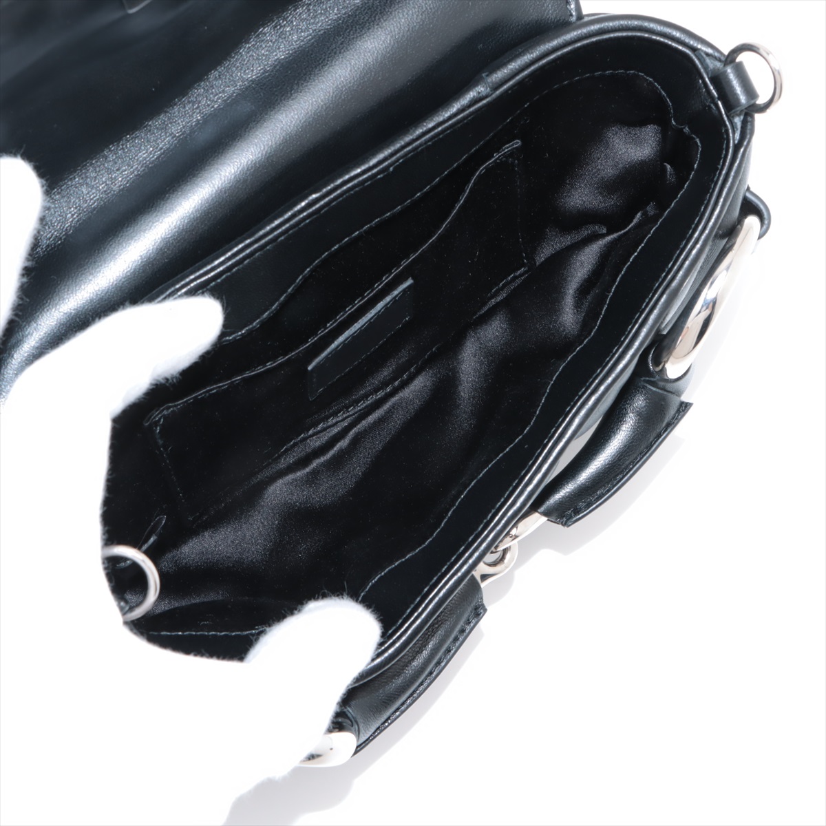 グッチ ホースビット レザー 2WAYショルダーバッグ ブラック