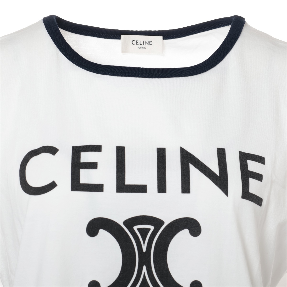美品 希少】 セリーヌ CELINE クロップド丈 Tシャツ L エディ期