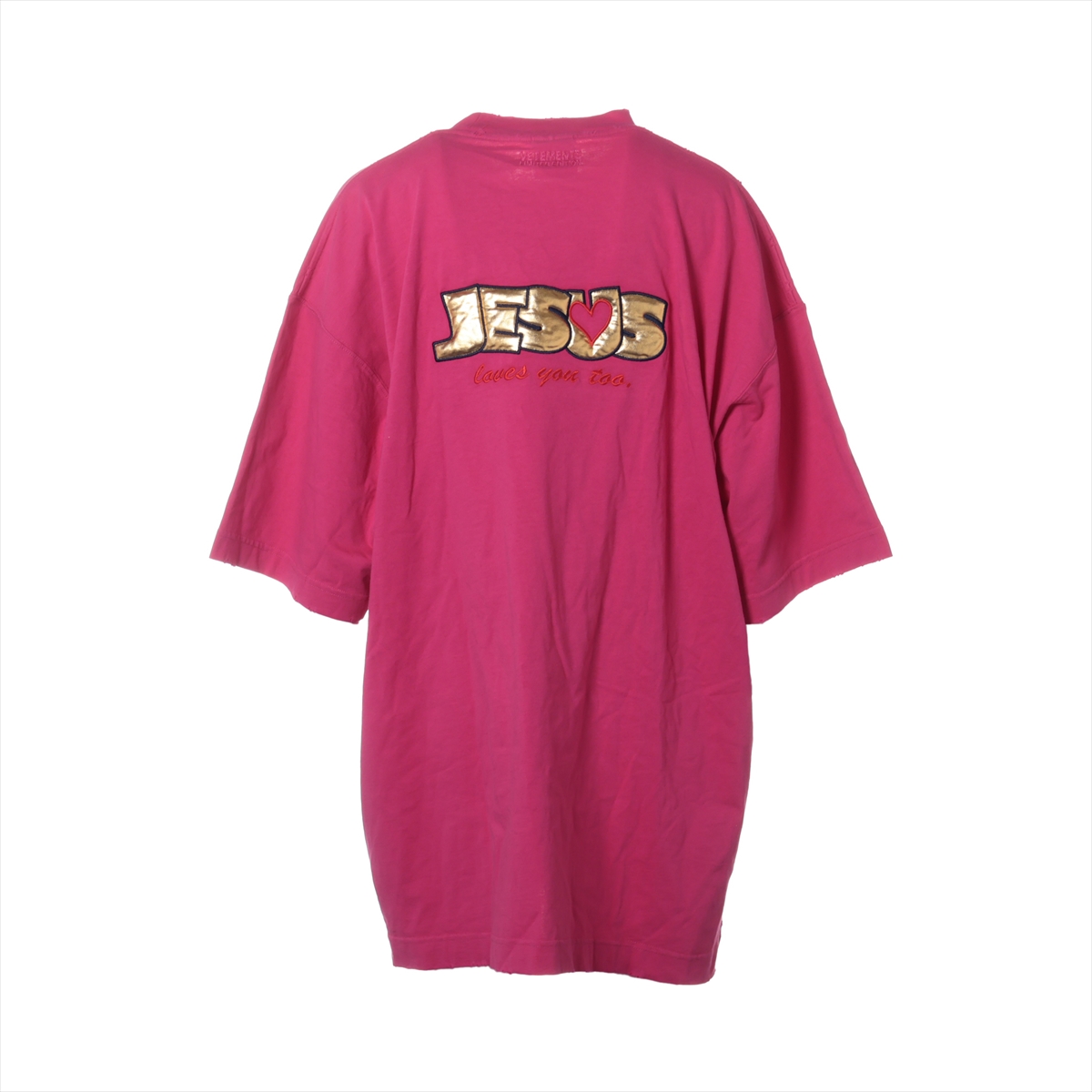 VETEMENTS Tシャツ Jesus Loves You UE63TR400P-1200-PINK VETEMENTS Tシャツ Jesus Loves You UE63TR400P-1200-PINK