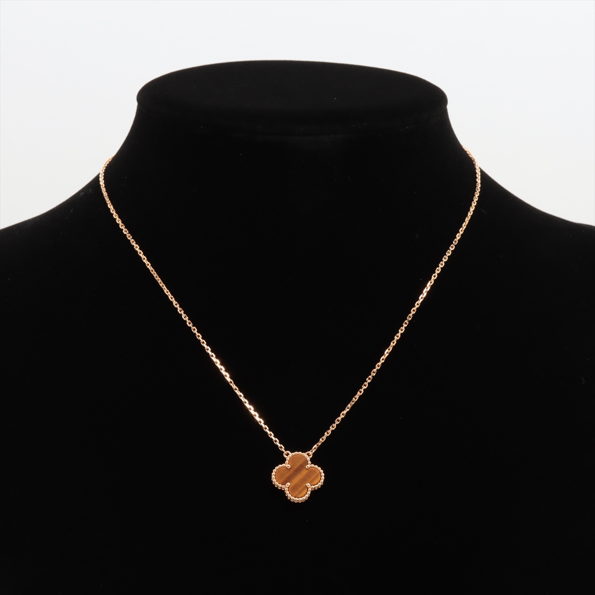 [VANCLEEF&ARPELS]VCARD38600 タイガーズアイ Vintage Alhambra pendant 18K yellow gold, Tiger Eye - Van