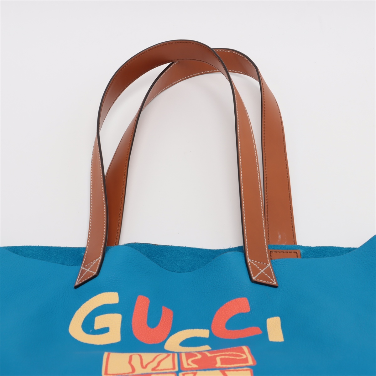 GUCCI☆レザートートバッグ Gucci Blue Tote bag Leather 519335 | eBay