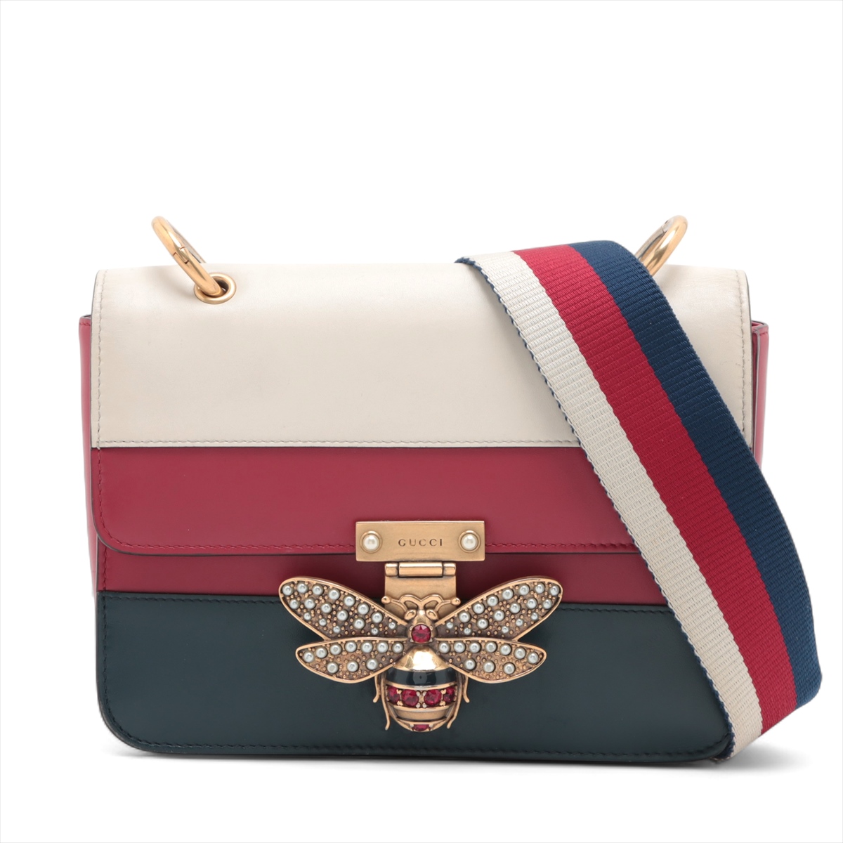 【美品】グッチ ブロードウェイ ショルダーバッグ クイーンマーガレット 新品同様GUCCI クイーンマーガレット Broadway ショルダー