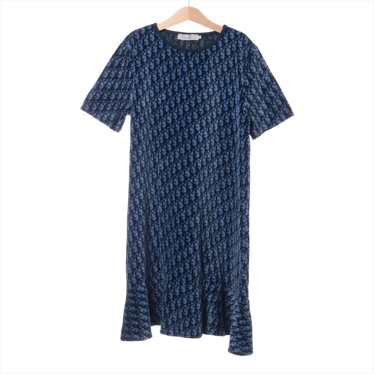 極美品✨Christian Dior オブリーワンピースブルー12＋