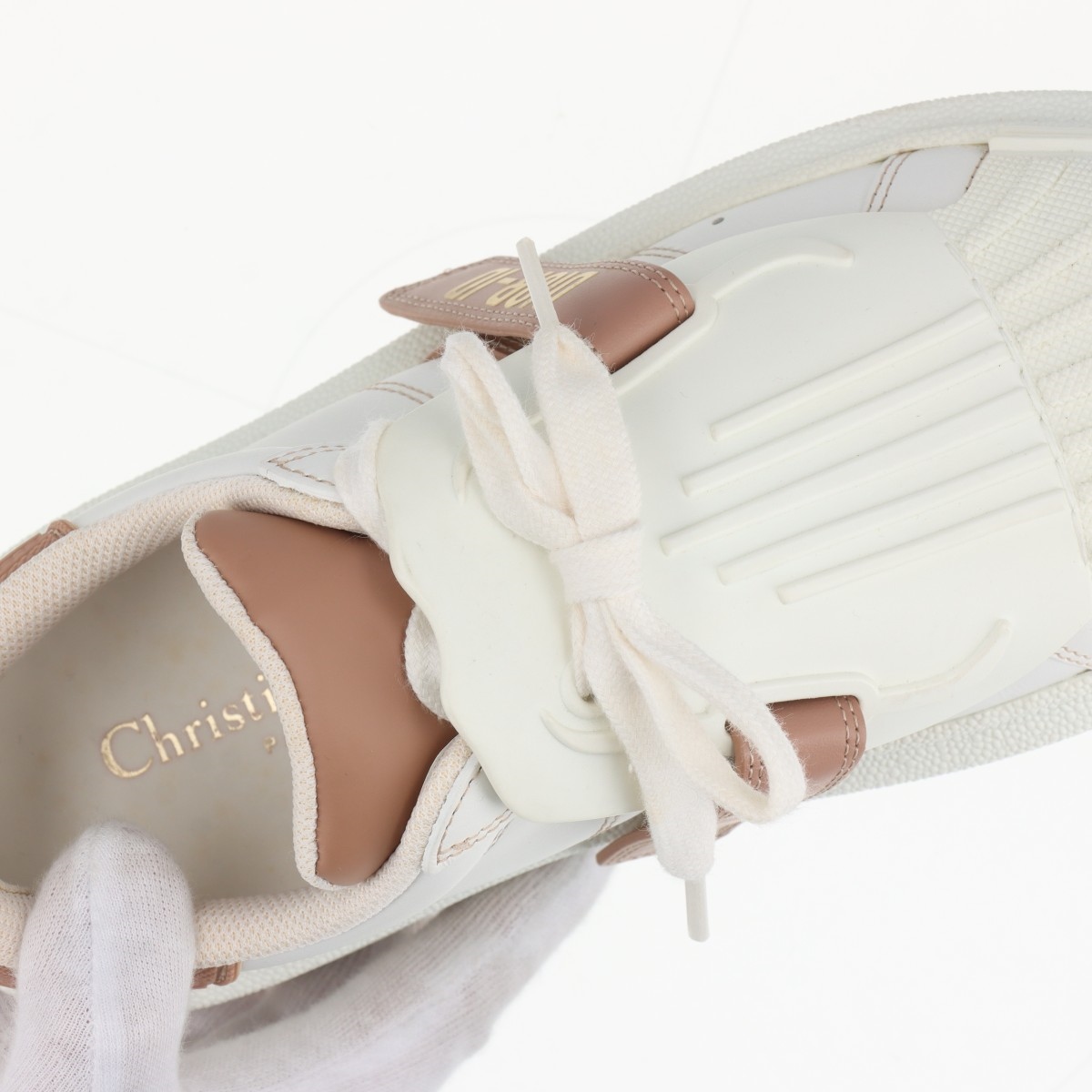 クリスチャンディオール DIOR-ID レザー スニーカー 35