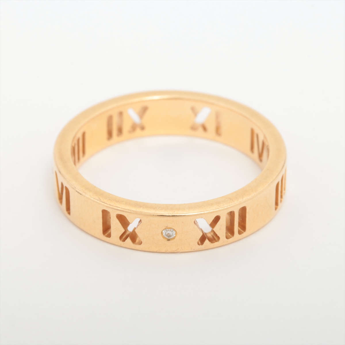 ティファニー ピアスド アトラス 4P ダイヤ リング 750(PG) 3.2g  