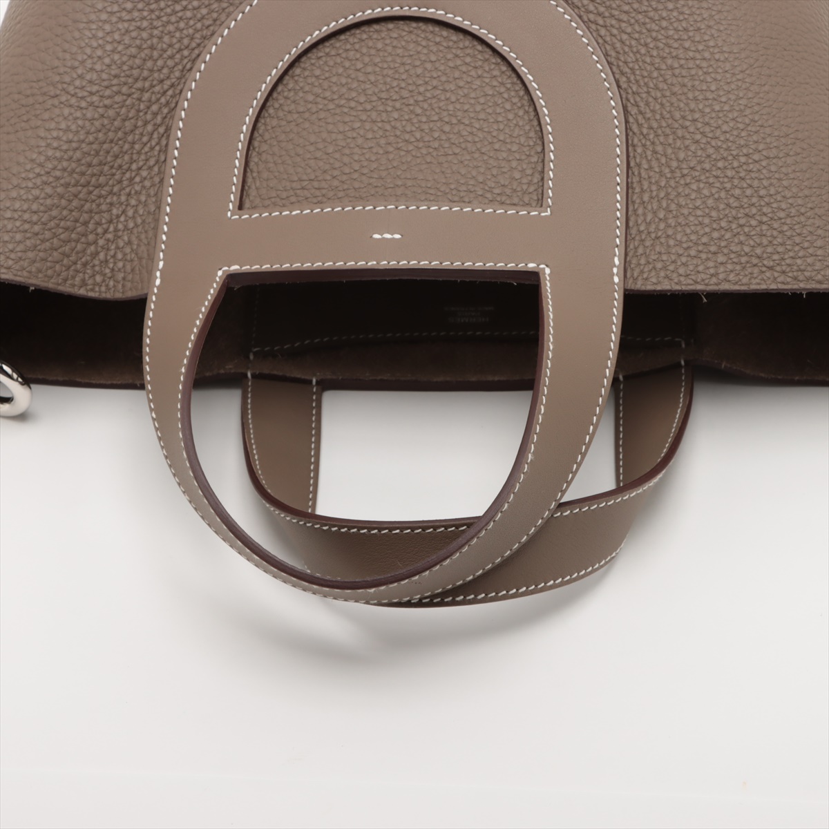 希少♡シンプルで上品【HERMES】In the Loop 23 Etoupe Hermès In the loop 23 Taurillon Clemence x Swift Etoupe Gold