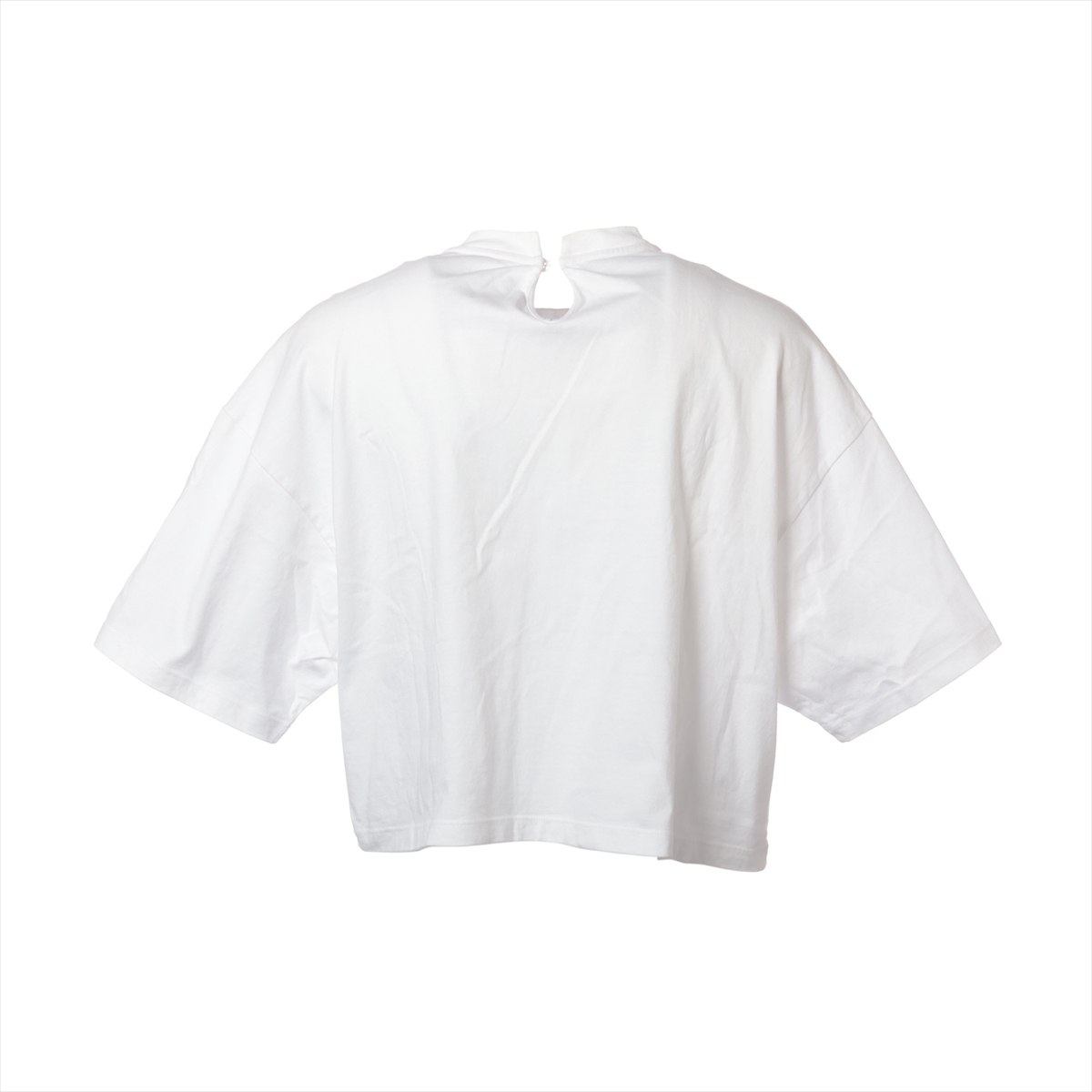 【MIU MIU-2023SS】 クロップ コットン Tシャツ - ホワイト MIU MIU-2023SS】 クロップ コットン Tシャツ - ホワイト