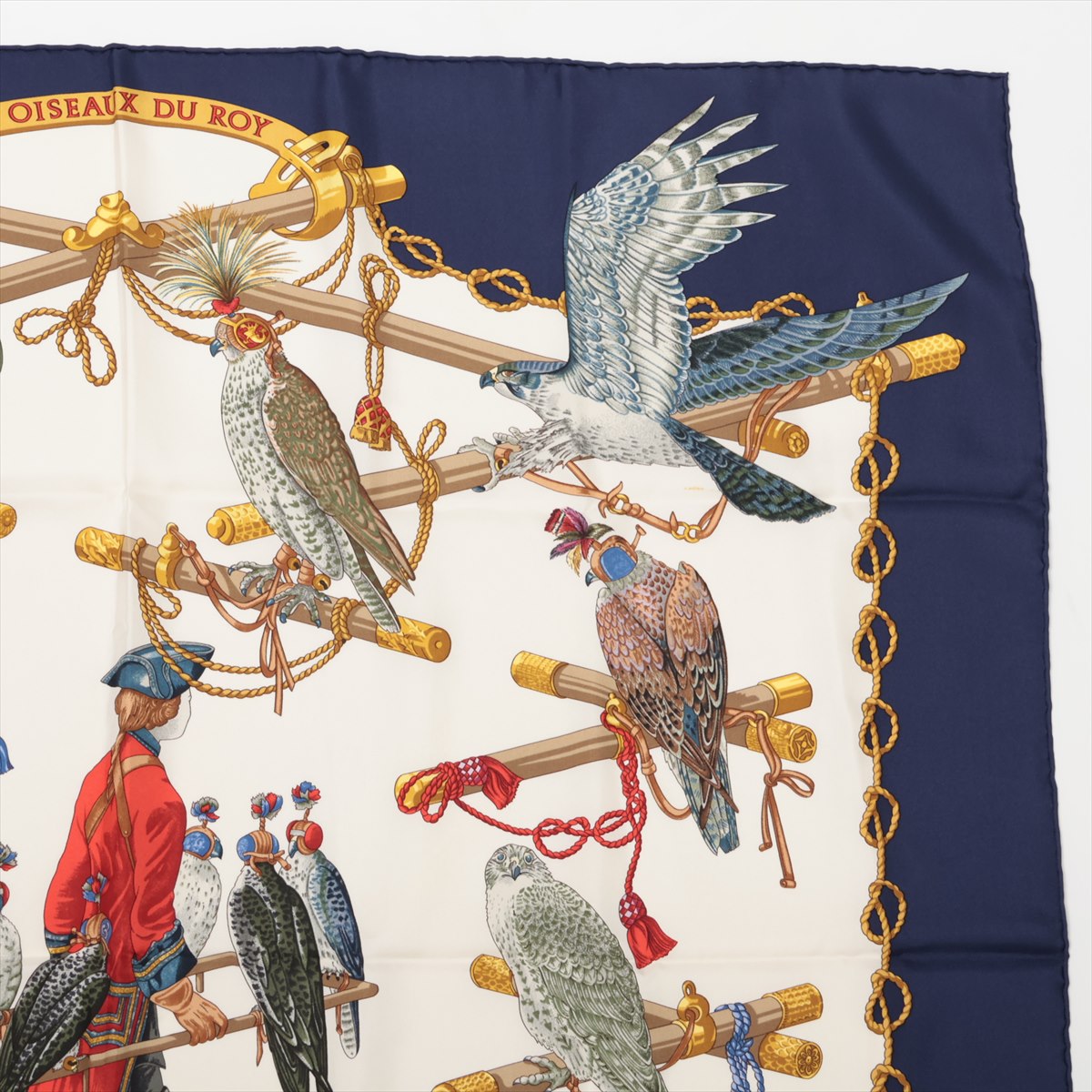 HERMES/エルメス カレ90 王の鳥たち シルク スカーフ f_029 HERMES エルメス カレ 90 LES OISEAUX DU ROY 王の鳥たち