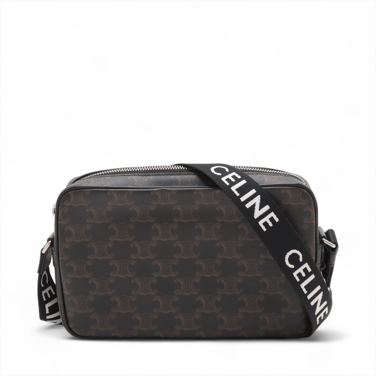 CELINE ブラックトリオンフ メッセンジャーバッグ
