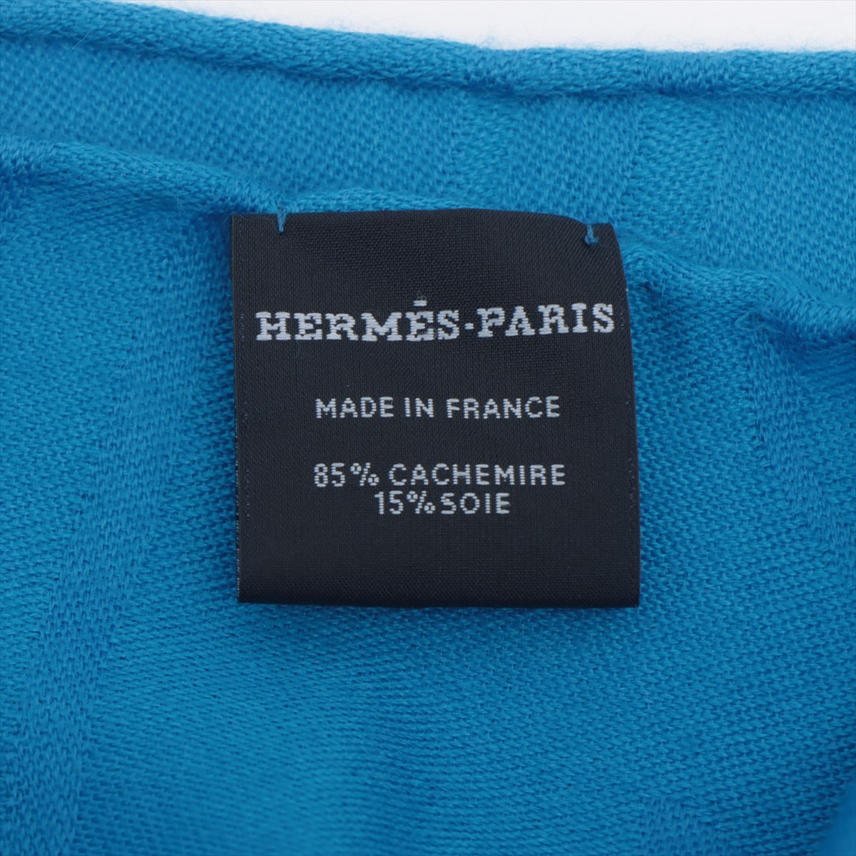 エルメス　ニューリブリス【ブルー】【青】HERMES エルメス ニューリブリス カシミヤ×シルク ストール ネイビー