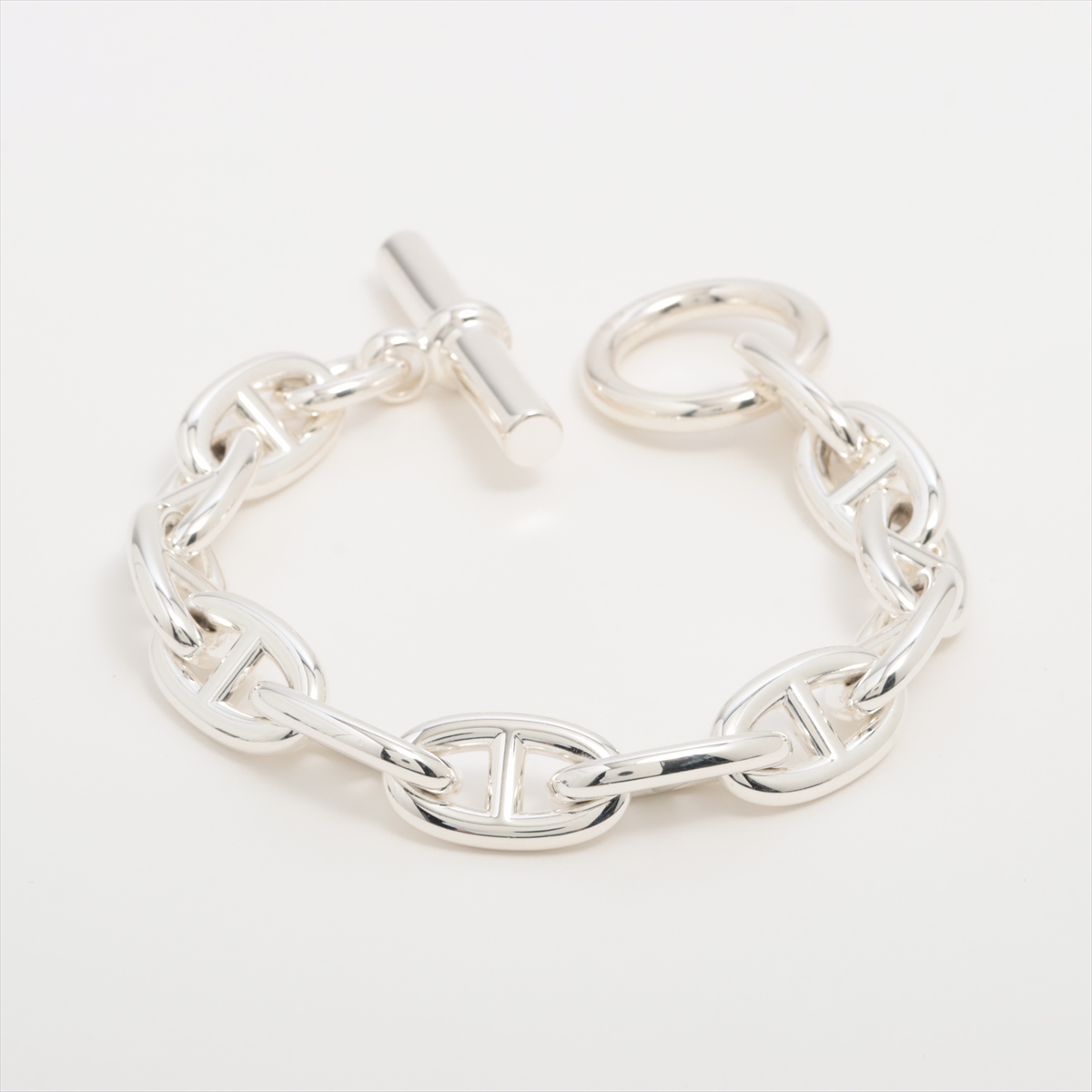 *入手困難の希少逸品*【HERMES】シェーヌダンクルGM エルメス シェーヌダンクルGM ブレスレット 12コマ 925 69.4g