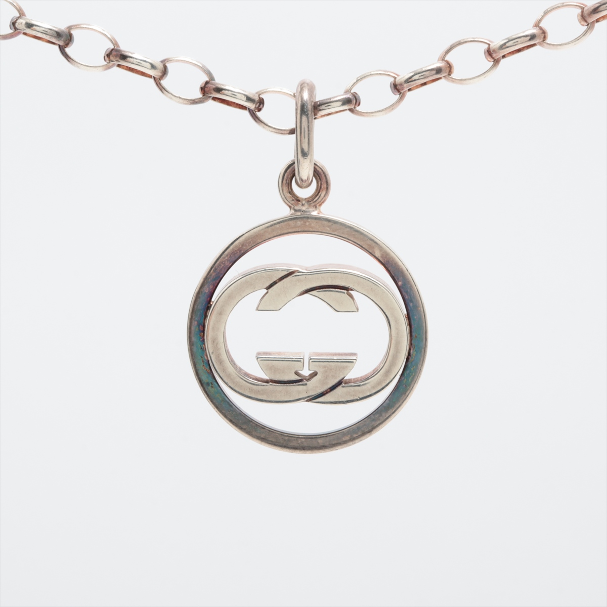 GUCCI 新品同様品　インターロッキングネックレス　925シルバー　極美品 中古】GUCCI インターロッキングG ネックレス 0309J-8055 503FI