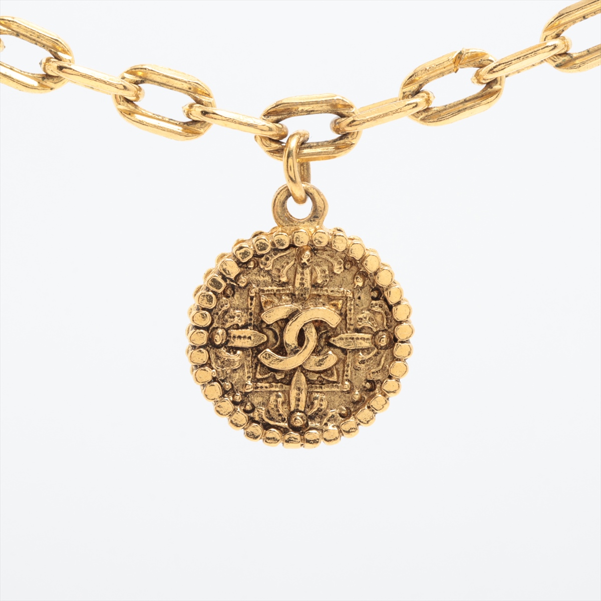 美品シャネルネックレスビンテージココマーク1982刻レザーチェーン