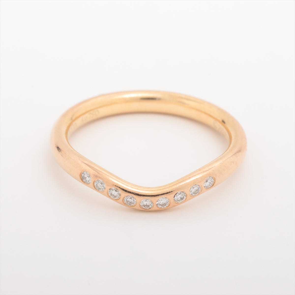 ティファニー カーブドバンド 9P リング 750(PG) 2.5g A3659443｜中古  