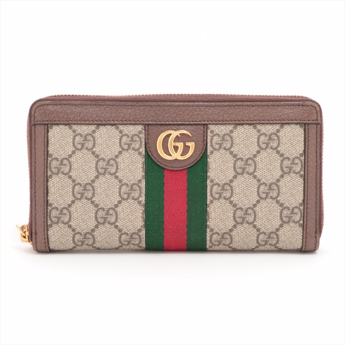 グッチ ジャンボGG バンブー 658634 キャンバス×レザー ラウンドジップ  