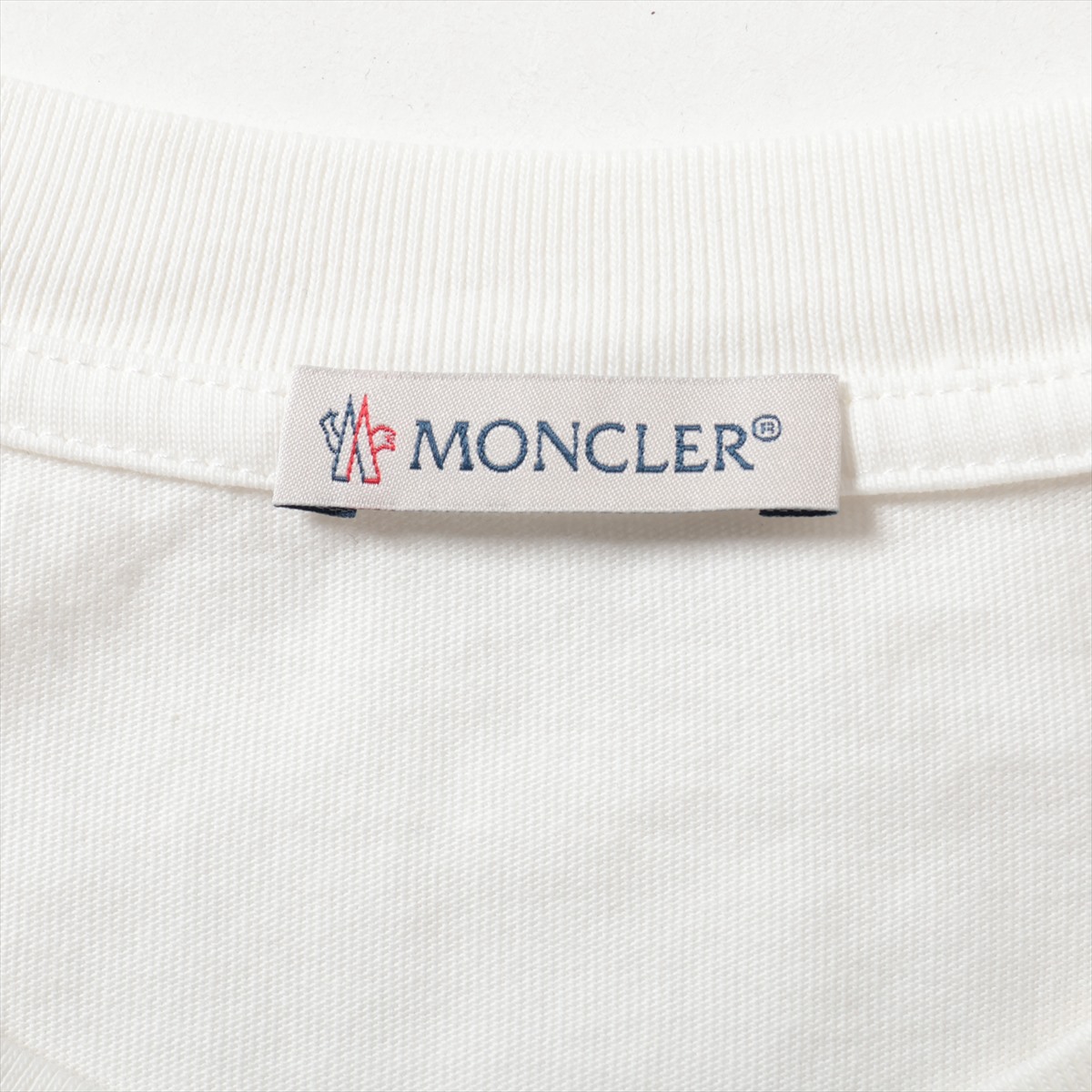 モンクレール 23年 コットン Tシャツ L メンズ ホワイト