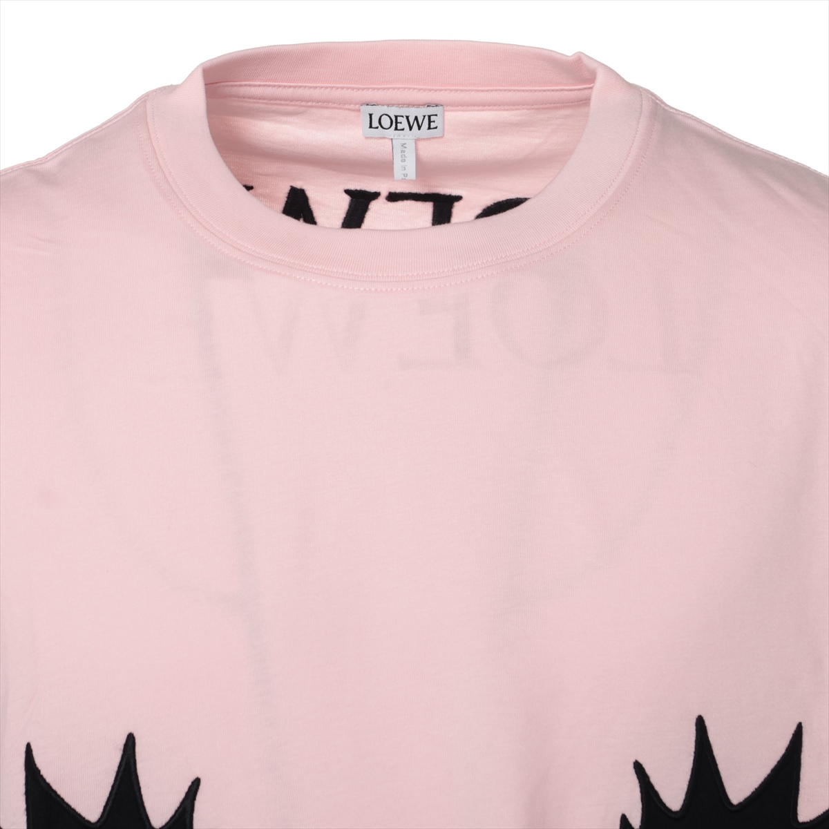 ロエベ コットン Tシャツ S メンズ ピンク H526341XAW チキンプリント 