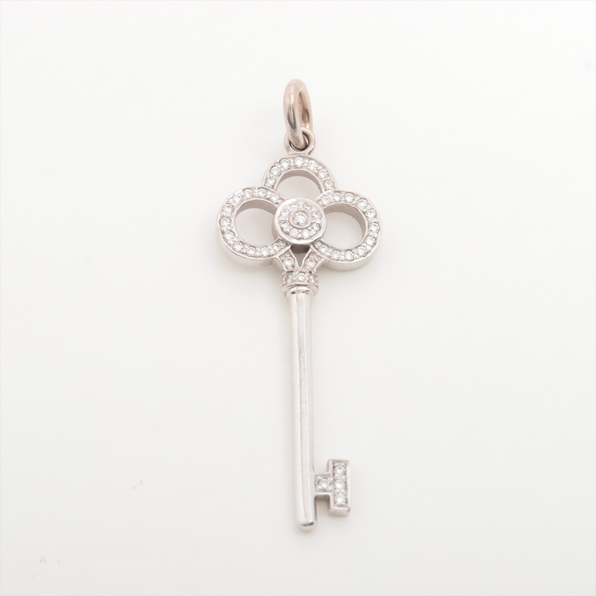 ティファニー クラウンキー ダイヤ ネックレストップ 750(WG) 3.0g  