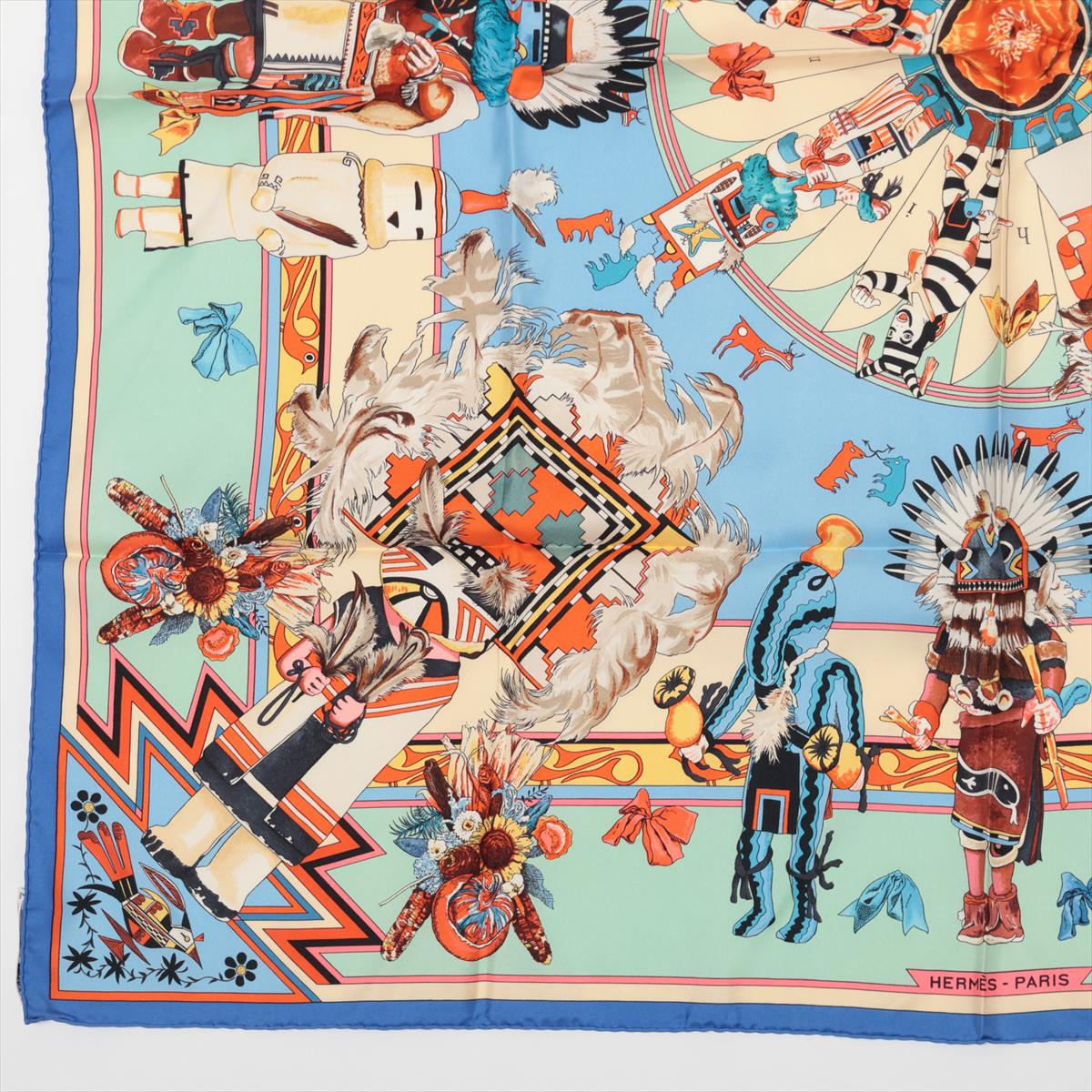 HERMES エルメス 未使用 カレ90 カチナ KACHINAS