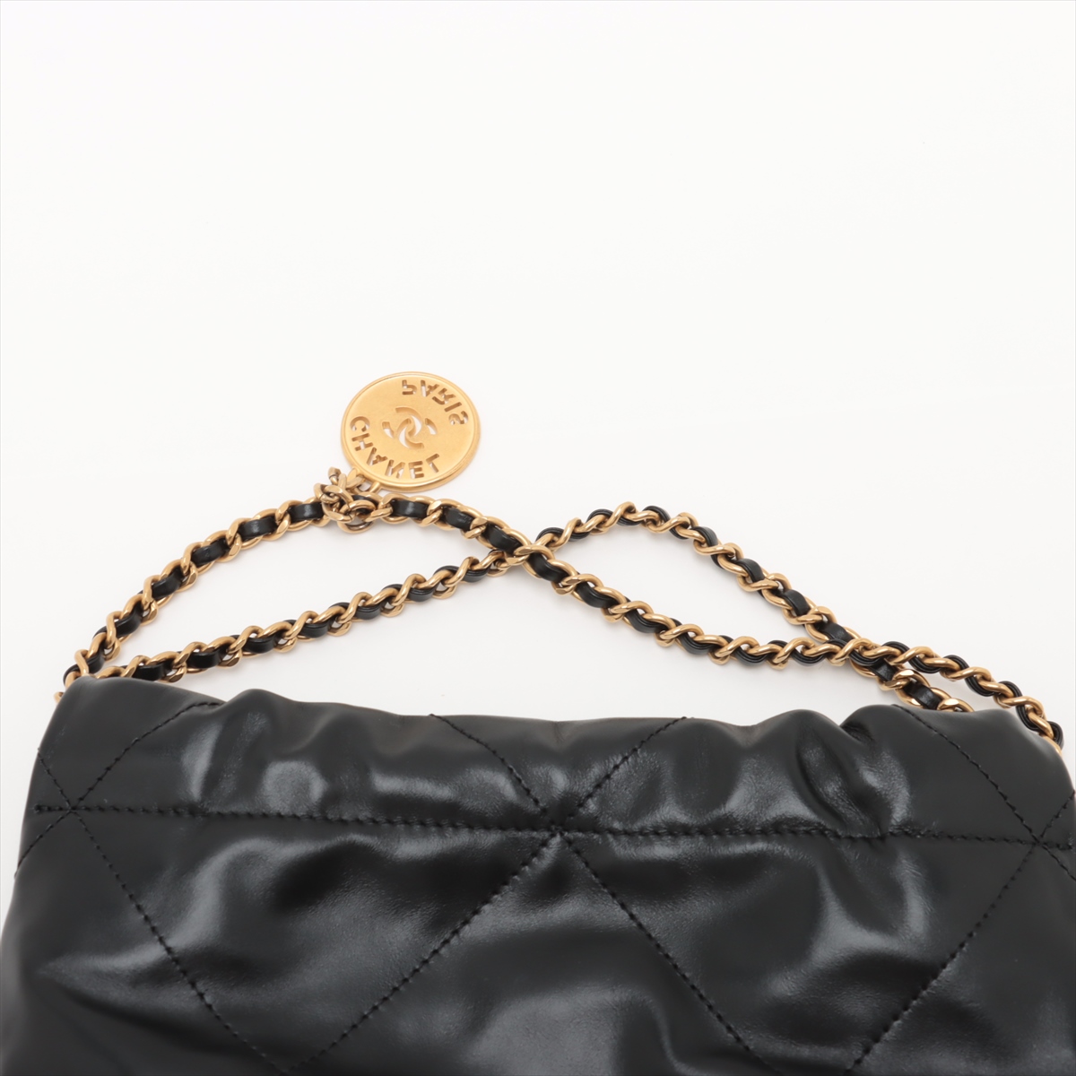CHANEL CHANEL 22 ブラックショルダーバッグ・ポシェット AS3980 CHANEL シャネル ショルダーバッグ 22 ミニ AS3980 シャイニー
