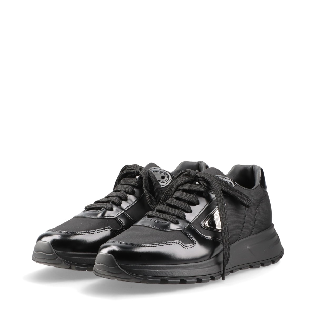 プラダ ロゴプラーク付きナイロンスニーカー ネイビー PRADA SPORT プラダスポーツ ベルクロ スリッポン レザー