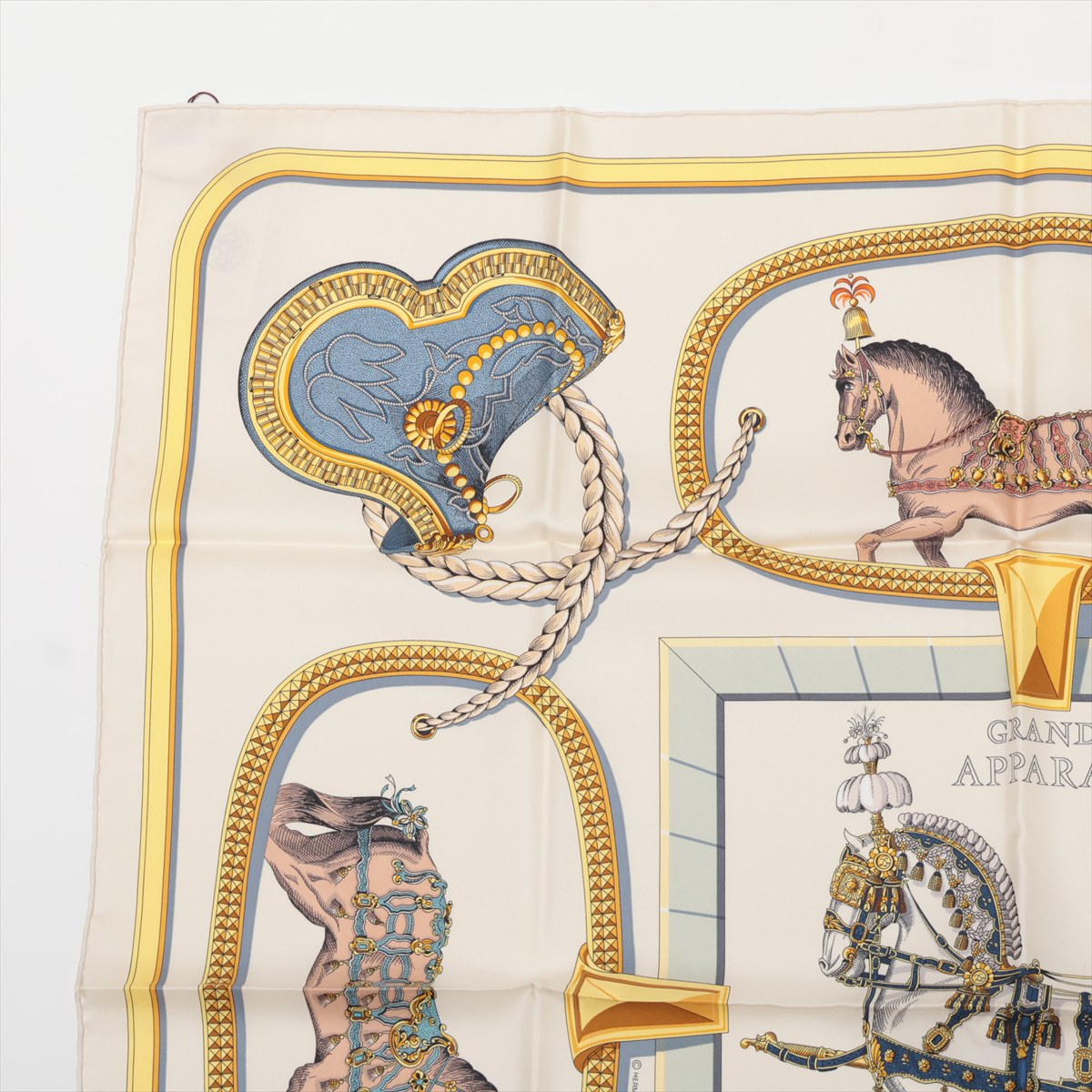 エルメス カレ90 GRAND APPARAT 盛装の馬 スカーフ シルク