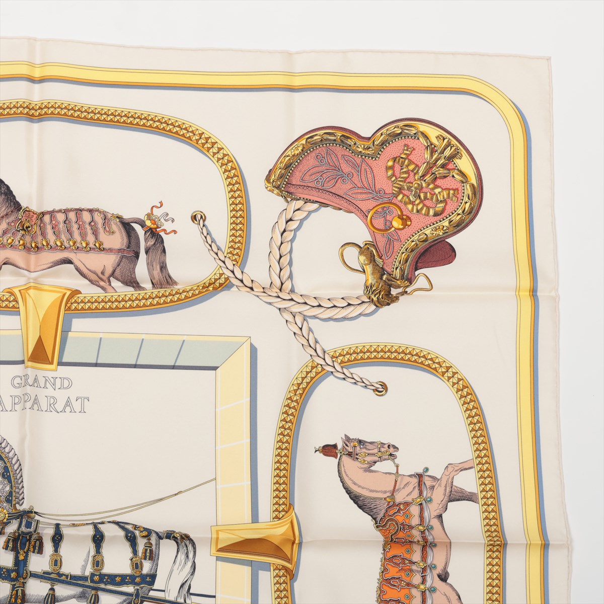 エルメス カレ90 GRAND APPARAT 盛装の馬 スカーフ シルク