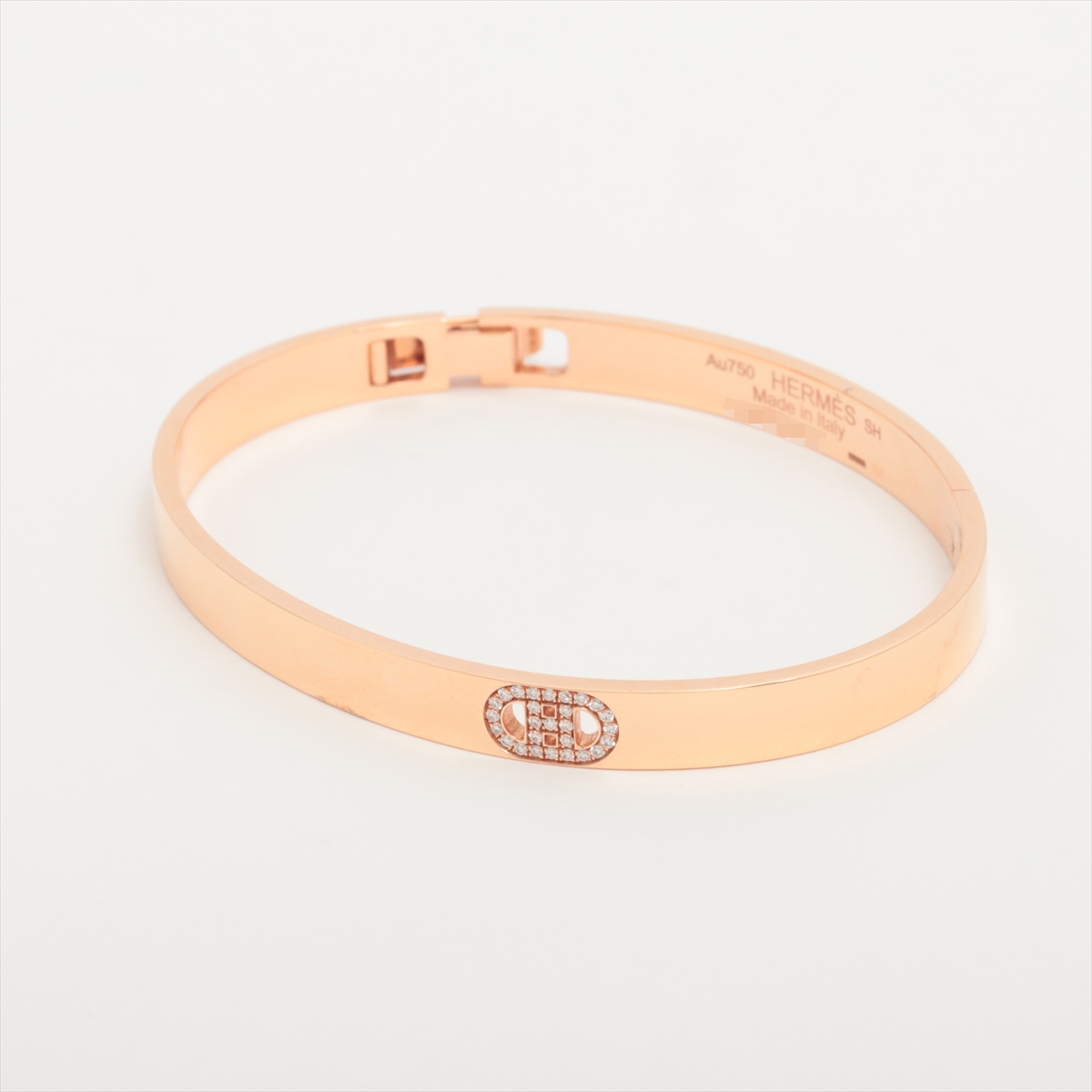 エルメス Hダンクル ダイヤ ブレスレット 750(PG) 21.1g SH A3668073  