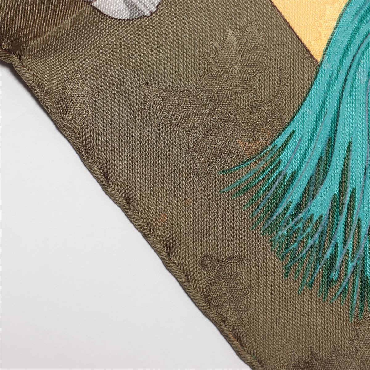 エルメス カレ90 Plumes et Grelots 羽飾りと鈴 スカーフ シルク
