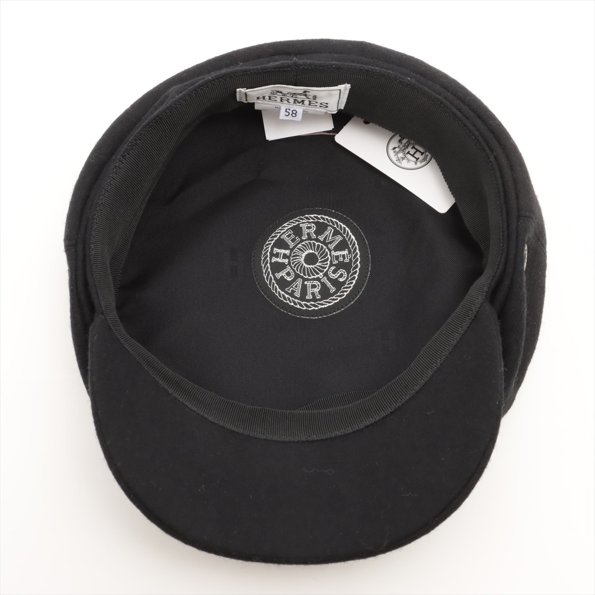 エルメスフェルトブラックキャスケット