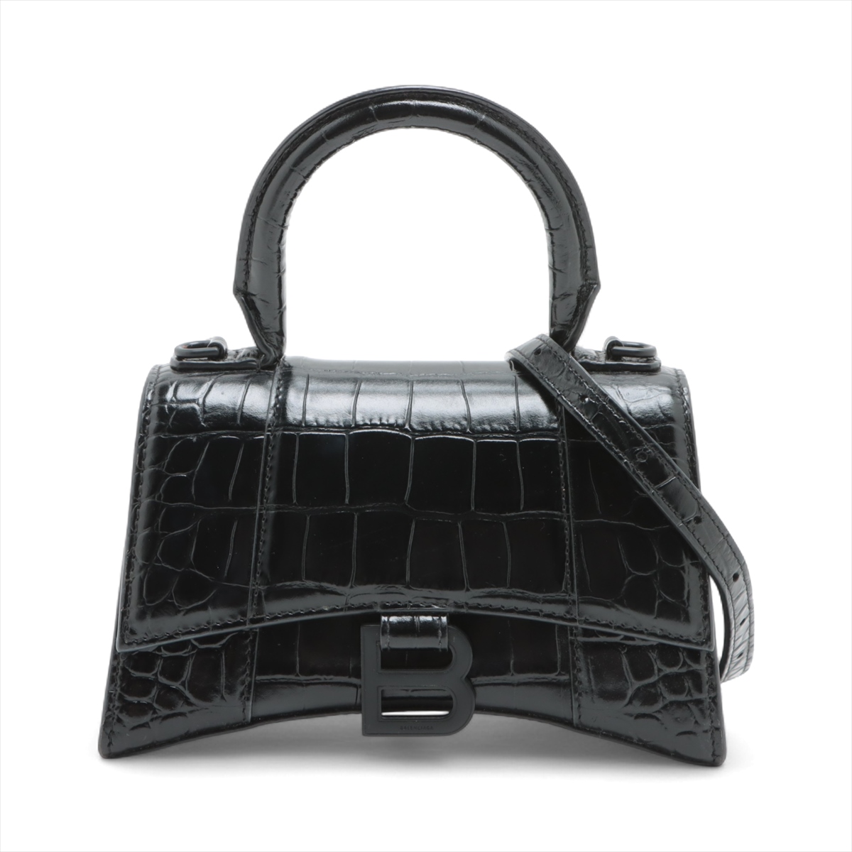 BALENCIAGA バレンシアガ アワーグラス クロコ 2WAYハンドバッグ