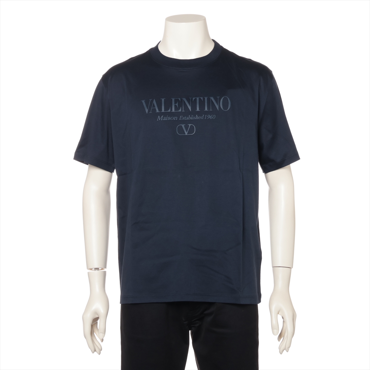 福袋・半額ポスター - クリーニング屋さん専用の通 ヴァレンティノ コットン Tシャツ L メンズ ネイビー トップス