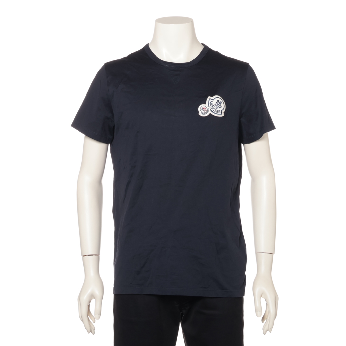 モンクレール 19年 コットン Tシャツ L メンズ ネイビー E20918032500 