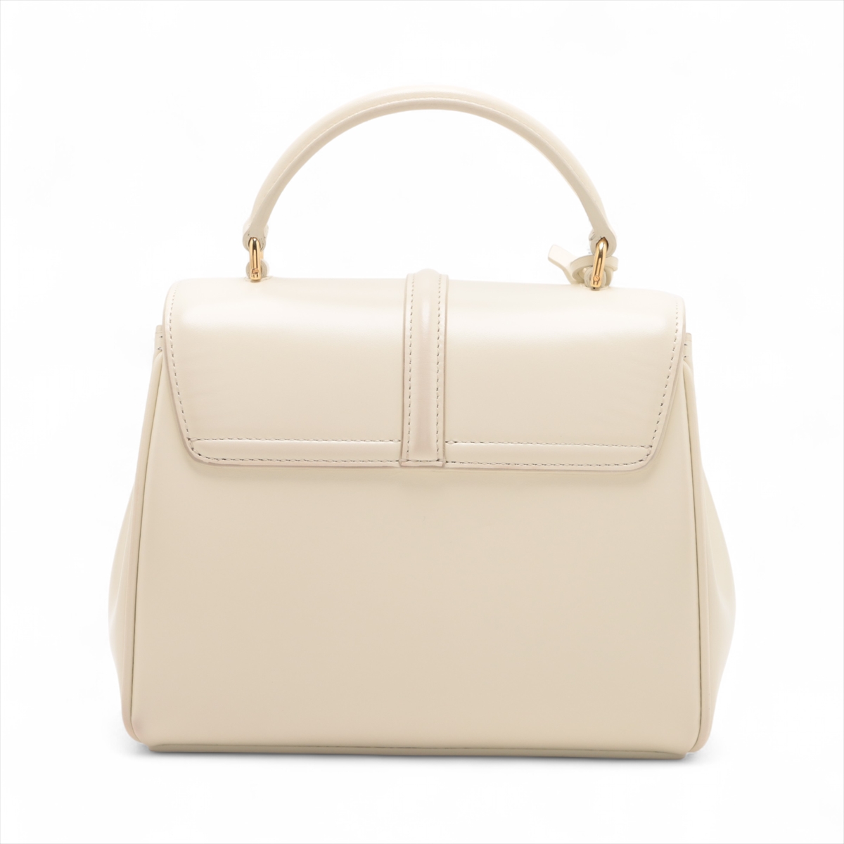 【 CELINE 】 16セーズ ミニ レザー 2WAYハンドバッグ セリーヌ 16セーズ ミニ レザー 2WAYハンドバッグ ホワイト