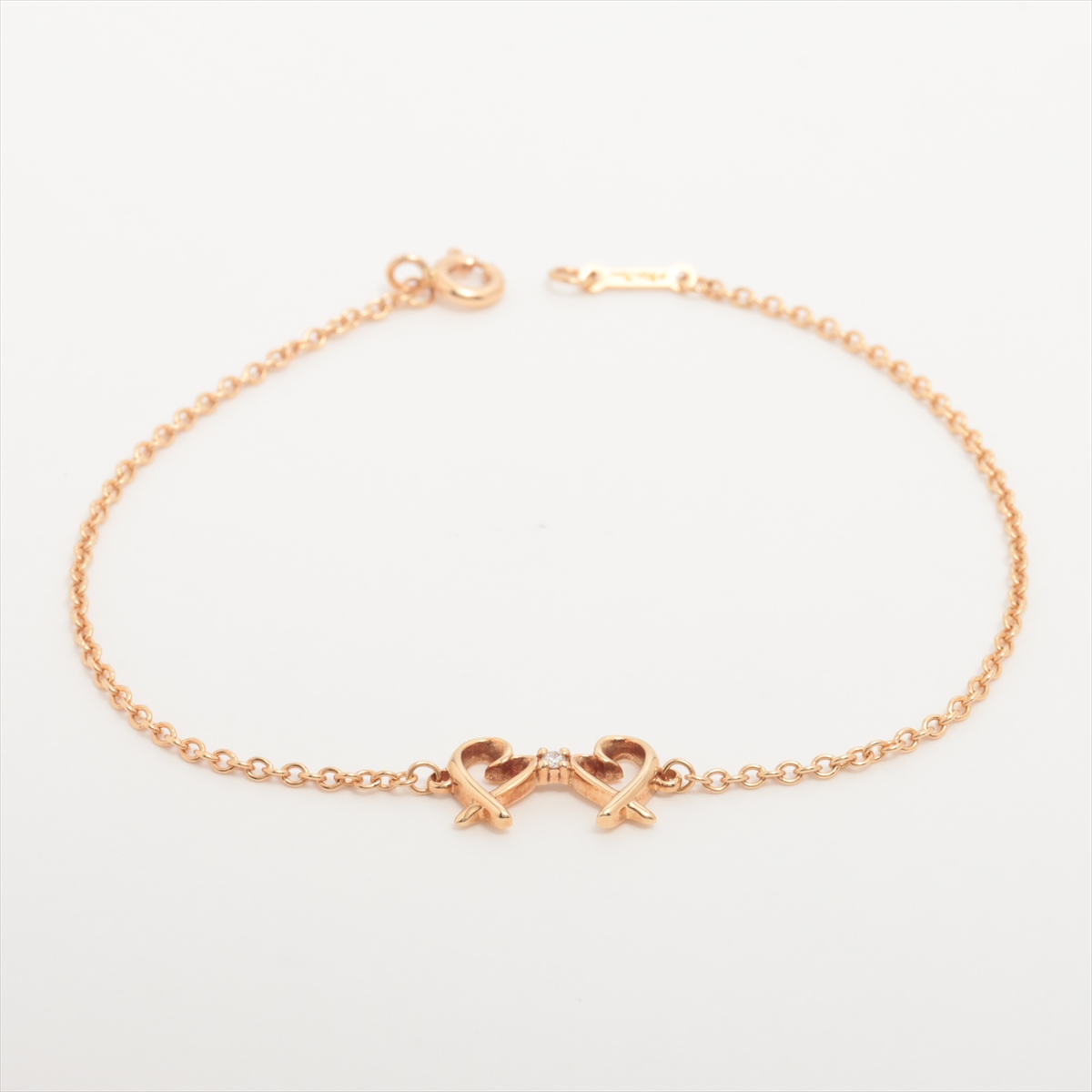 極美品】ティファニー ダブル ラビングハート ブレスレット 5958