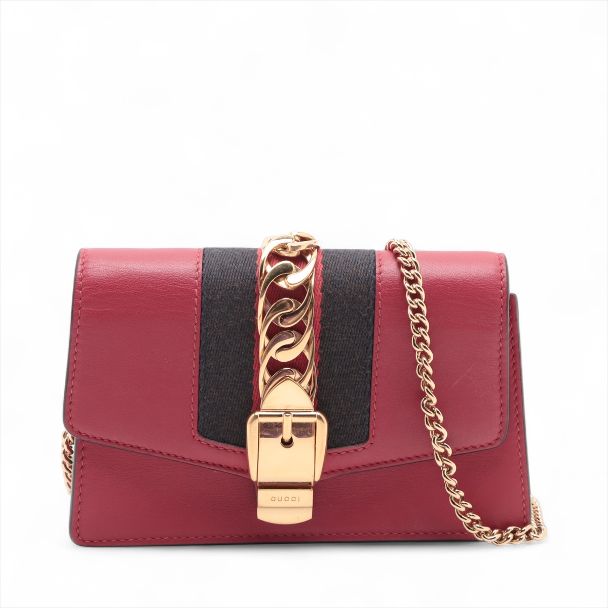 GUCCI グッチ シルヴィ ショルダーバッグ レザー ホワイト