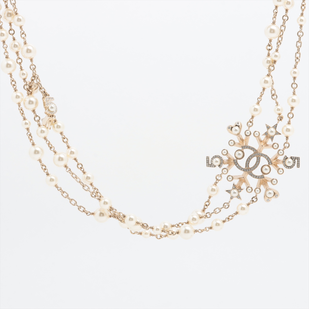 ネックレス・ペンダント Logo Pearl Embellished Necklace Gucci Multicolor Crystal Faux Pearl Logo Pendent Necklace