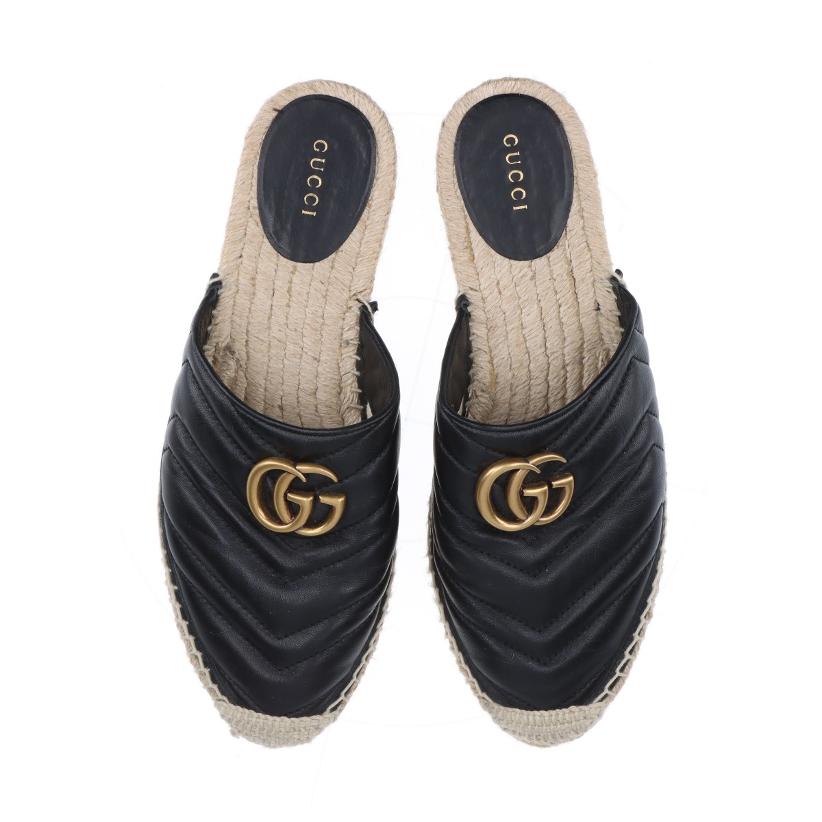 GUCCI - グッチ GUCCI サンダル ミュール ヒール ロゴ柄 ラバー