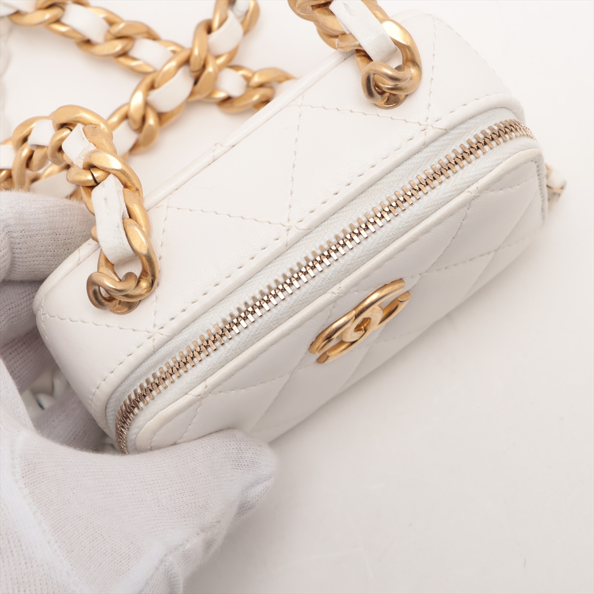 CHANEL/シャネル マトラッセラウンドチェーンショルダーバッグ
