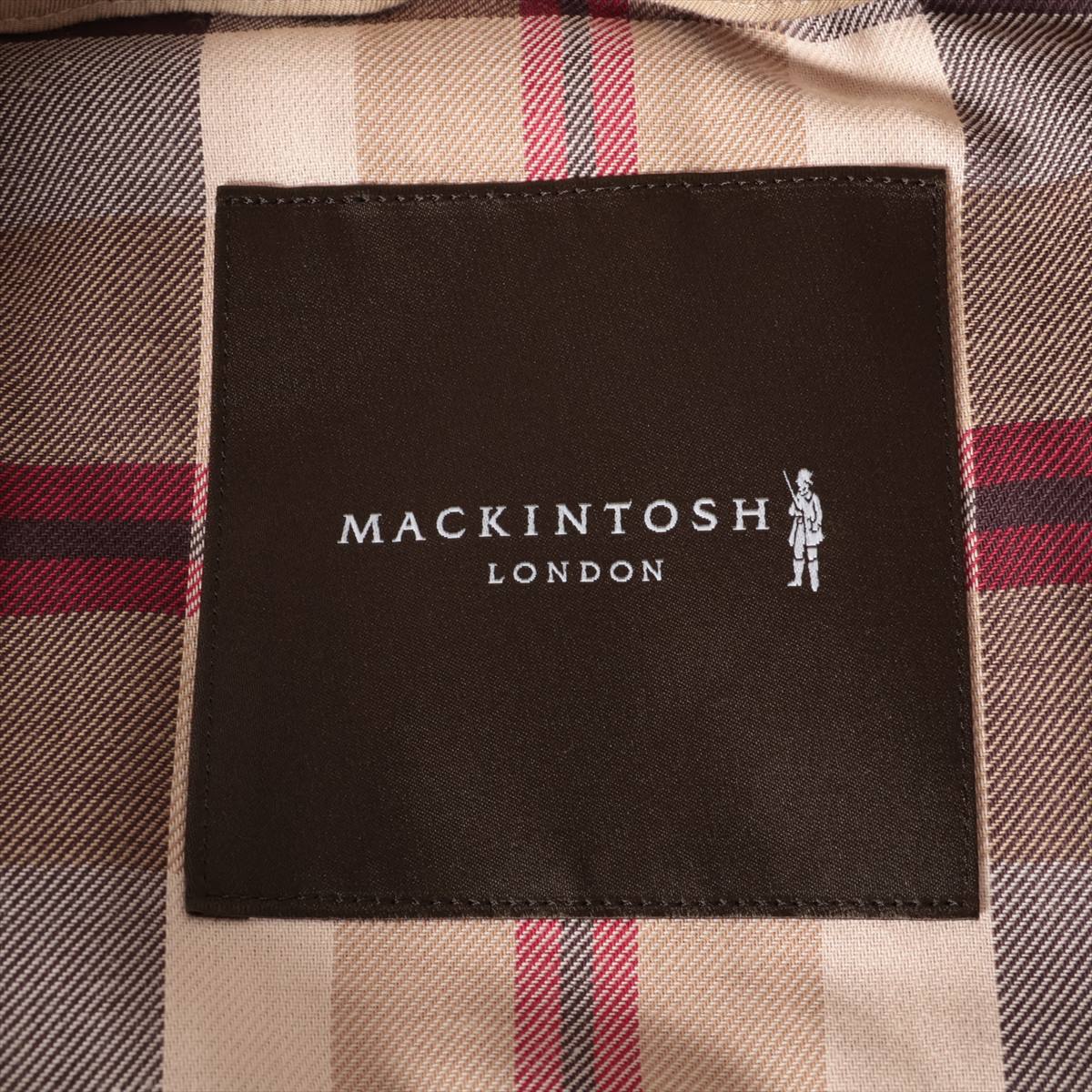 未使用級美品　マッキントッシュ　ライナー付ダブルトレンチコート　ブラウンチェック BANTON/バントン】ハイブリッドギャバジンステンカラーコート