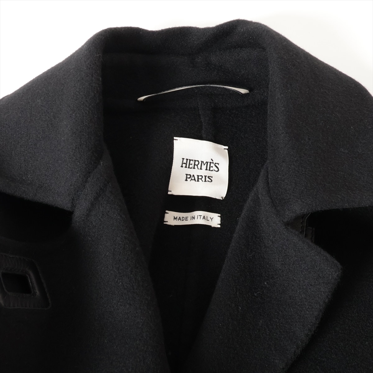 エルメス 22AW カシミヤ コート 34 レディース ブラック 27-7102