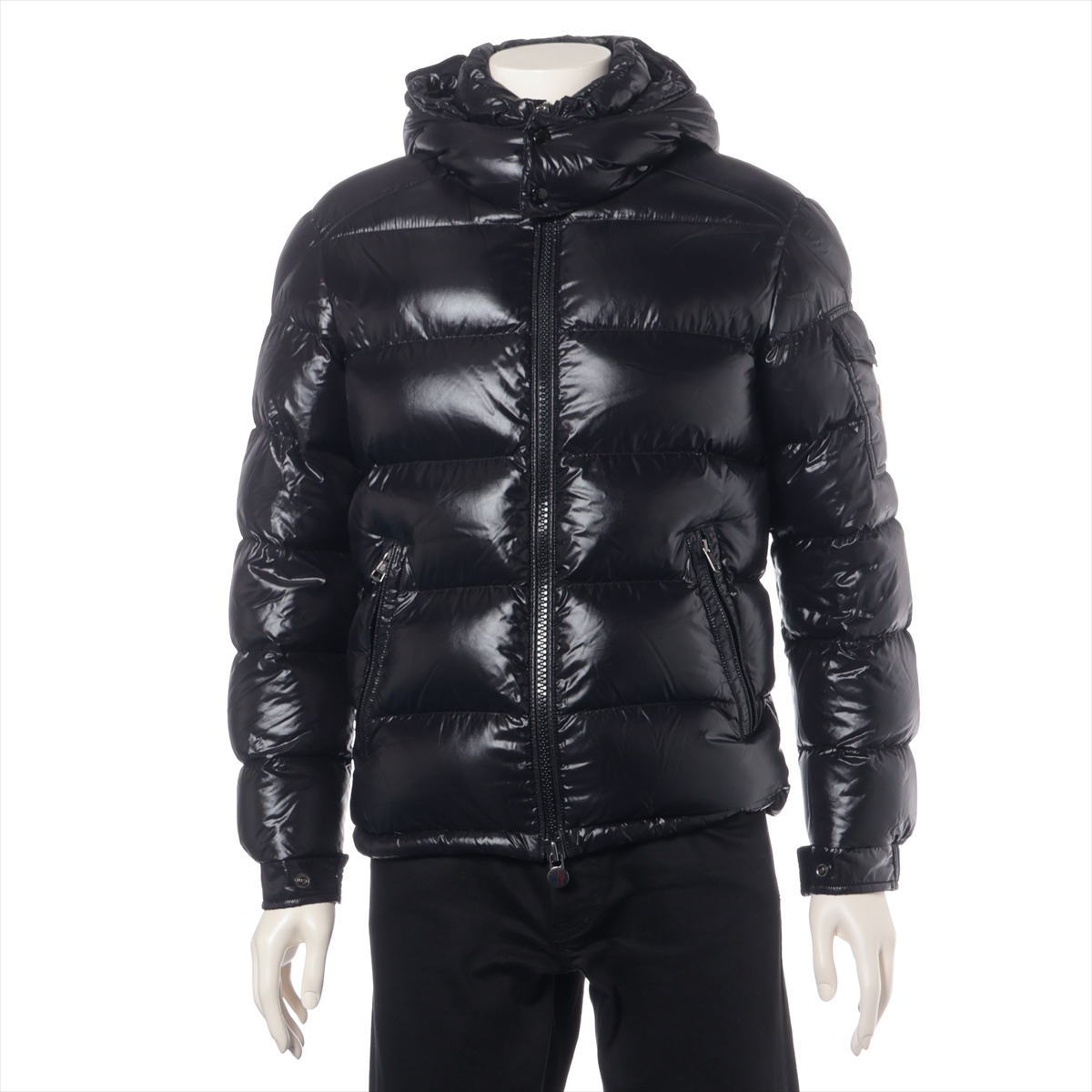 Moncler Maya Short Down Jacket Size 3 Gloss Black used | eBay