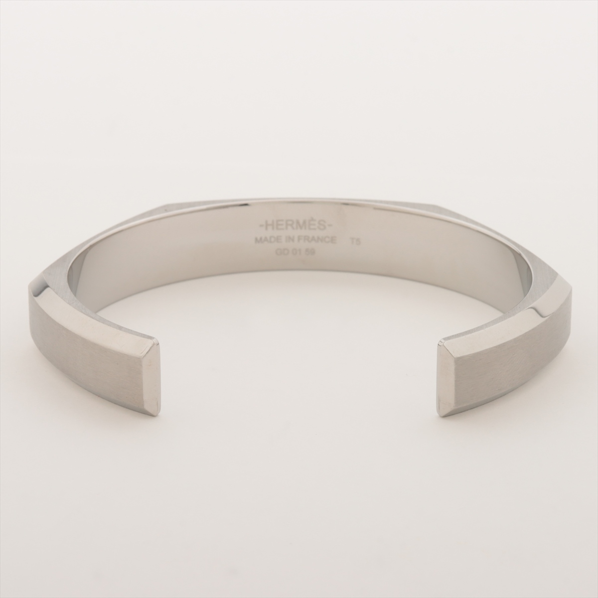エルメス エメール バングル HERMES エルメス バングル エマイユ PM ガダルキヴィール 白