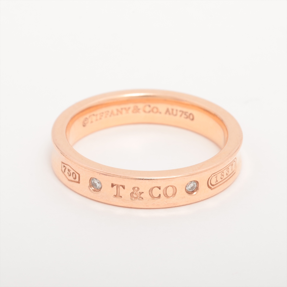 極美品 ティファニー 1837 ナロー リング 15号 ルベドメタル 極美品 ティファニー 1837 ナロー リング 15号 ルベドメタル TIFFANY