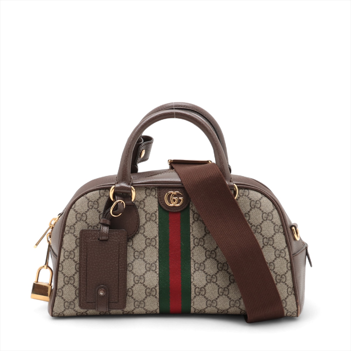 GUCCI】ブラウンレザー 2wayハンドバッグ