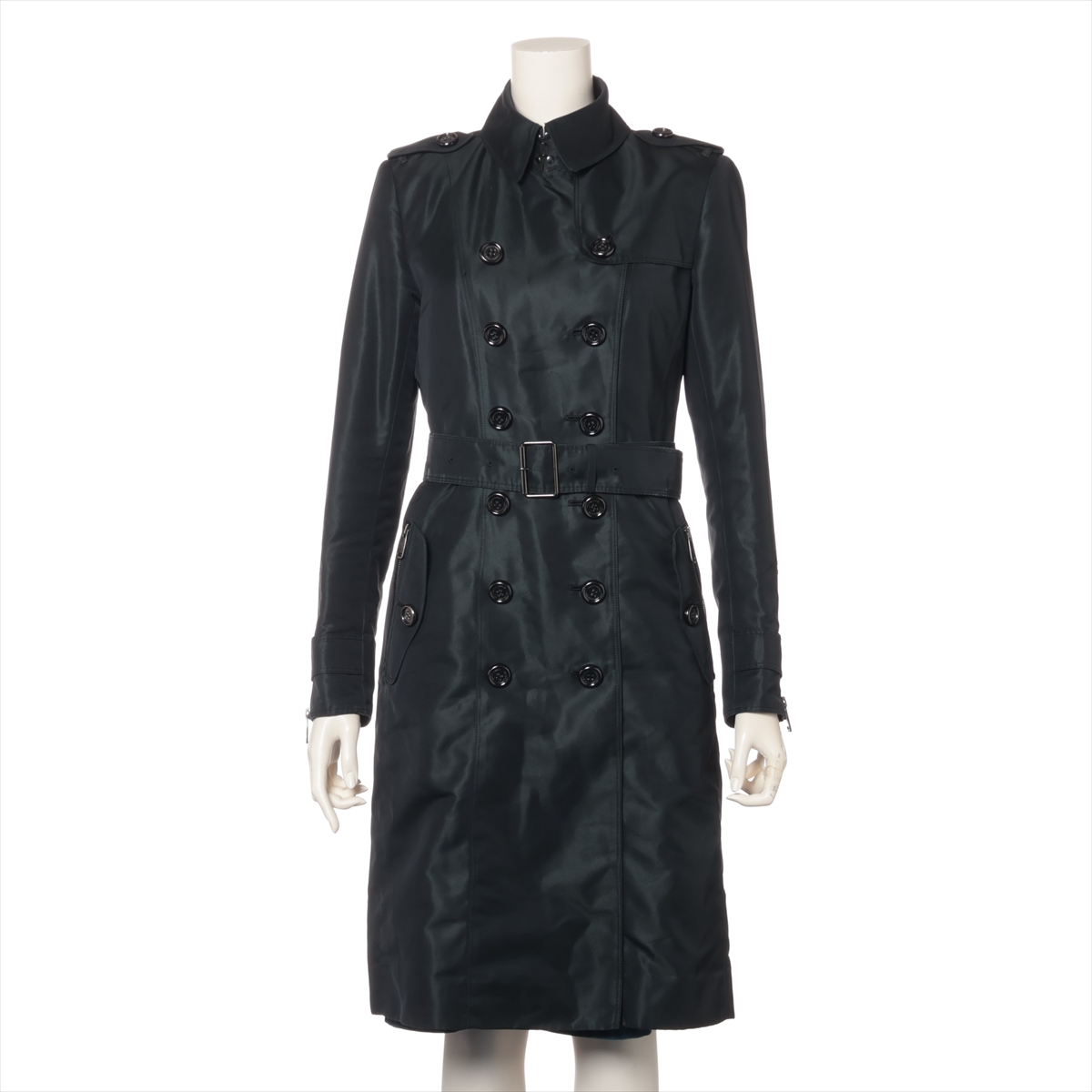 【超美品】Burberry トレンチコート　ライナー付き　紺色 Burberry バーバリー トレンチコート ネイビー ノバチェック