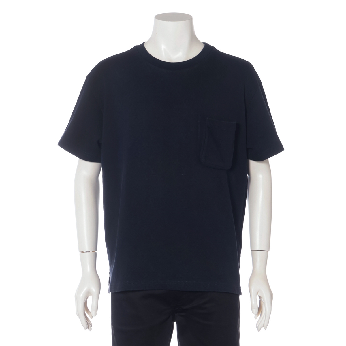 ヴィトン 22AW コットン Tシャツ M メンズ ブラック RM222Q LV