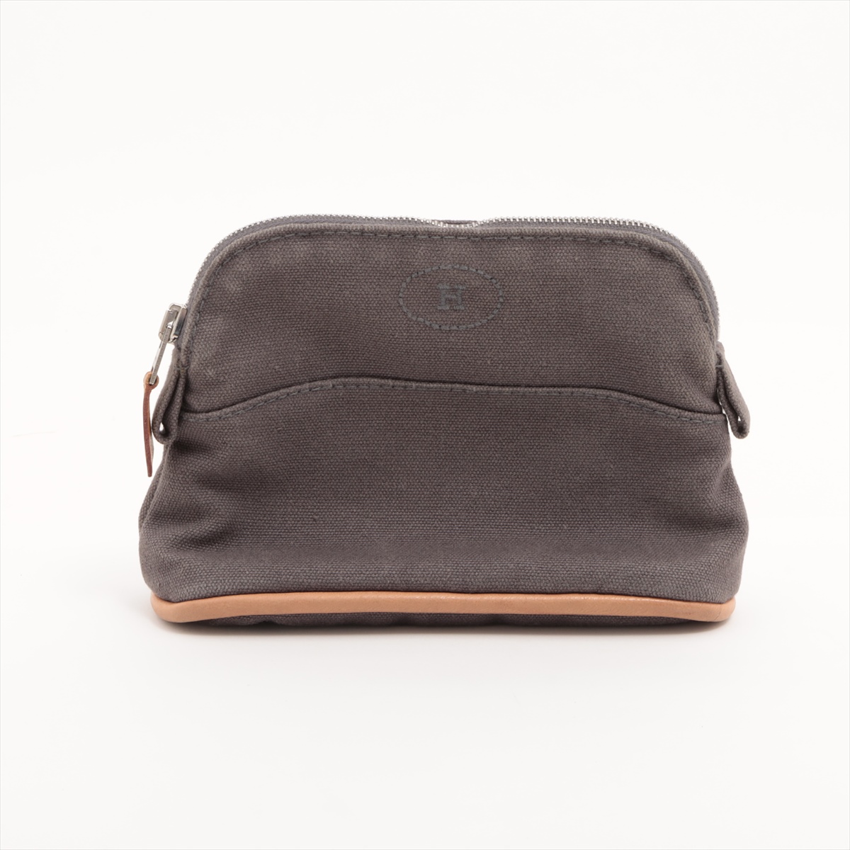 HERMES エルメス ボリードポーチ キャンバス ライトグレー 大 人気カラー